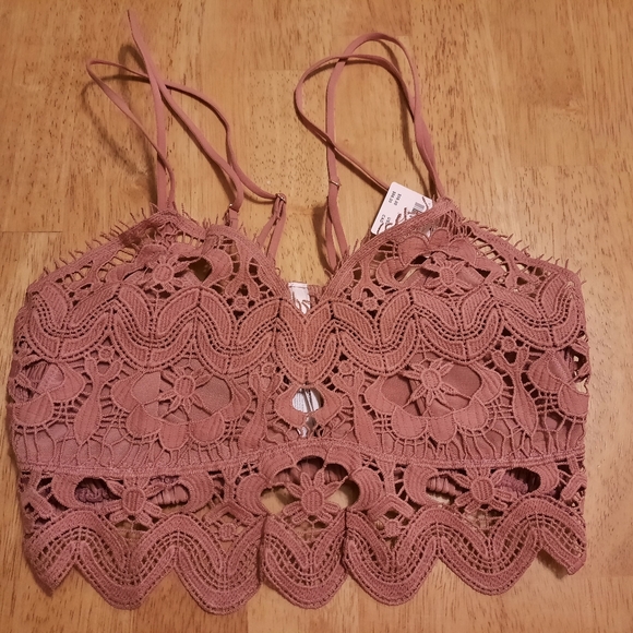 Anthropologie Other - Raspberry Anthropologie Lace Bra Top